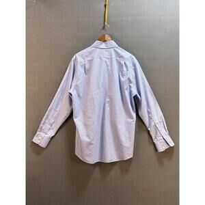 Charles‎ Tyrwhitt Blue Stripe Shirt Mens 16 41 Basic Non Iron Slim Fit FLAWED